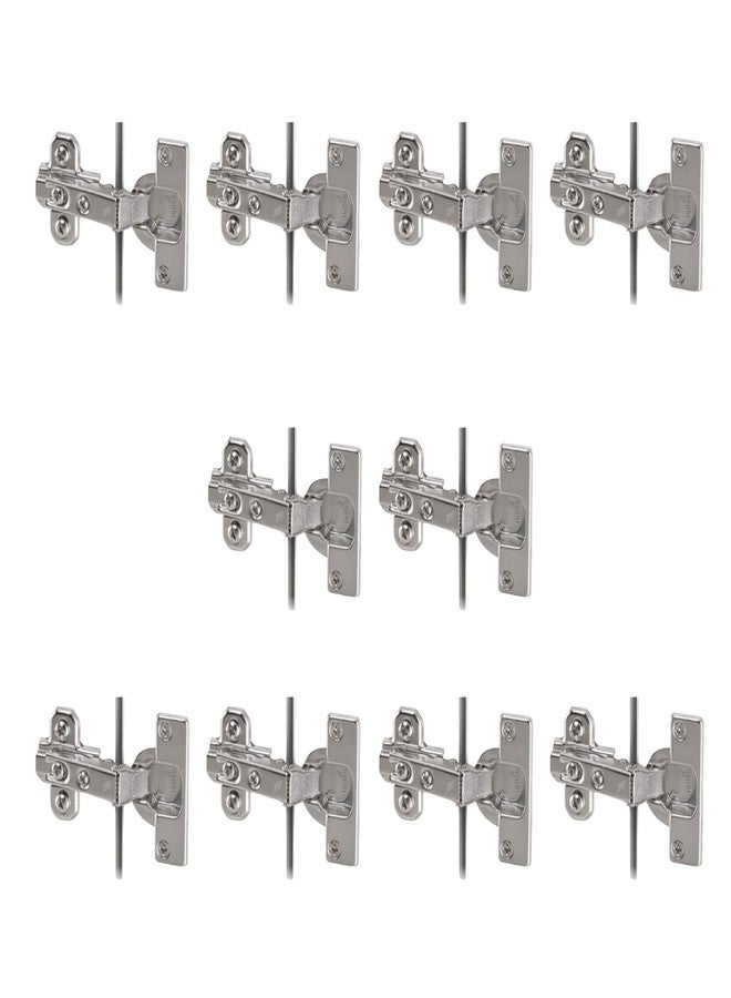 هيتيش مفصلات خزانة Hettich Slide On 9.5K ذات الإغلاق الناعم مع لوحة تثبيت، 4 فتحات نصفية، مطلية بالنيكل، فتحة 95 درجة، للألواح من 14 إلى 25 مم، عبوة من 5 قطع (10 مفصلات) - Image 1